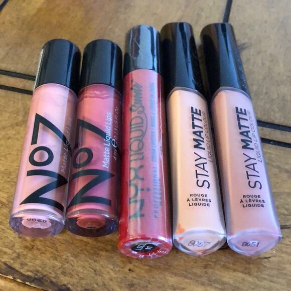 NYX, Rimmel, and No.7 Lip Color Liquid Suede Lip Bundle - Picture 1 of 6